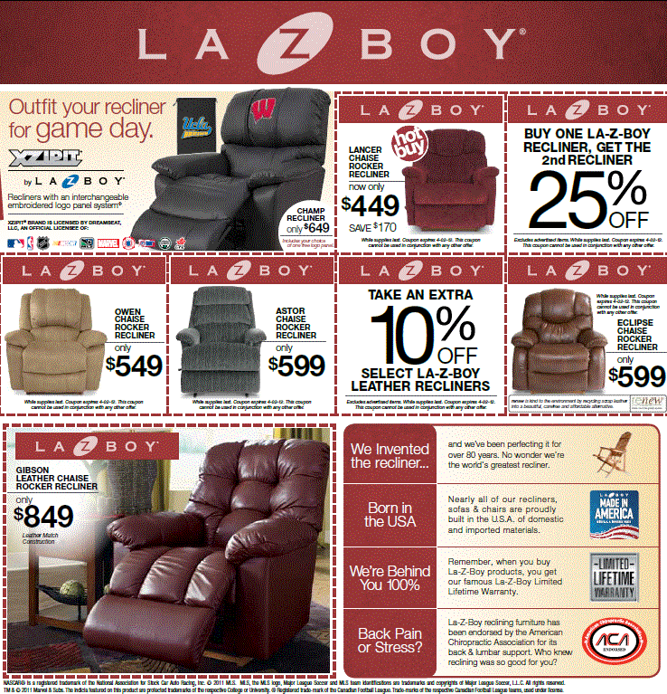 LaZBoy Coupon Sale